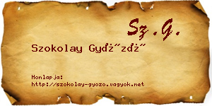 Szokolay Győző névjegykártya